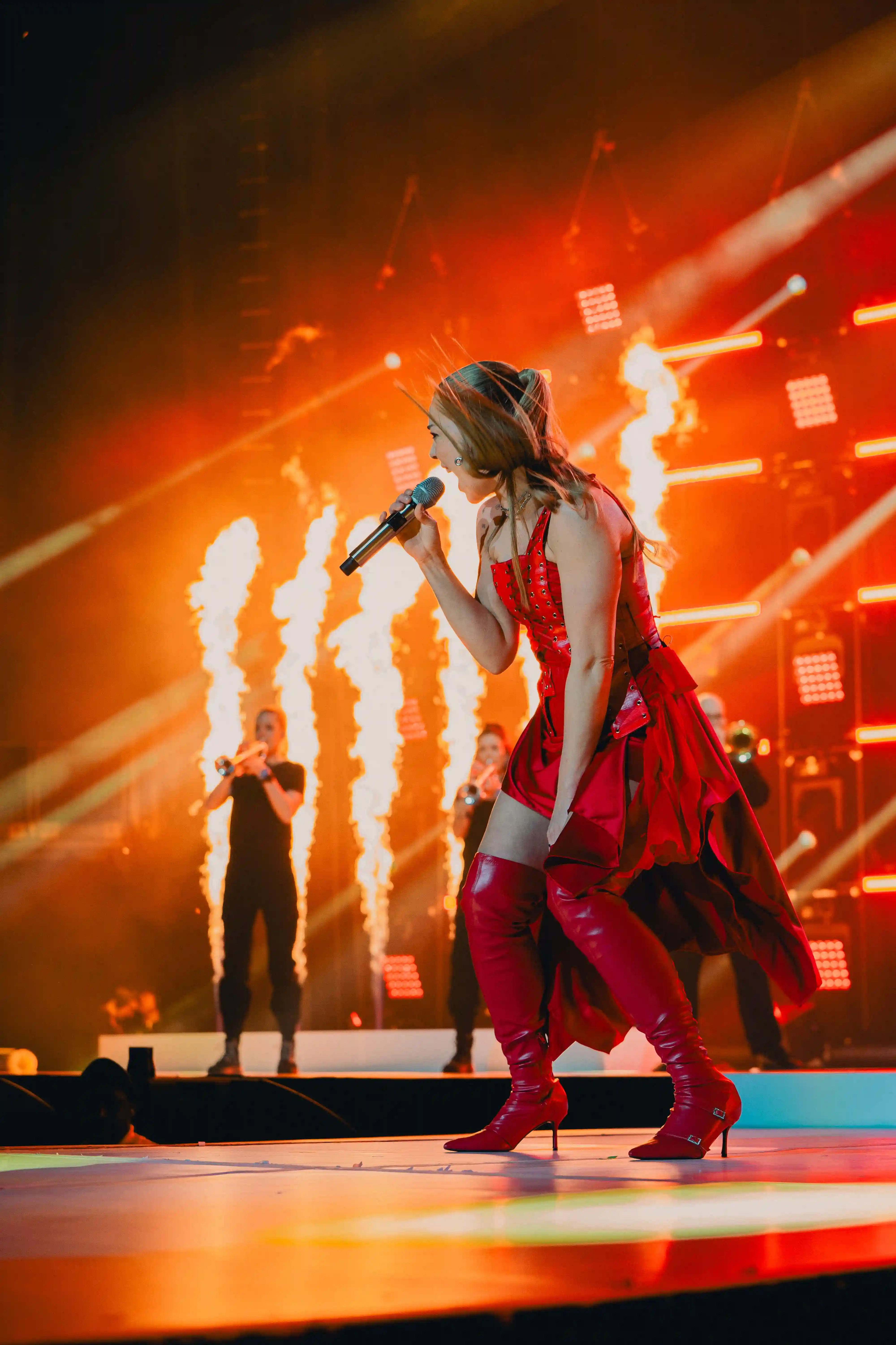 Live shot of Becky Hill