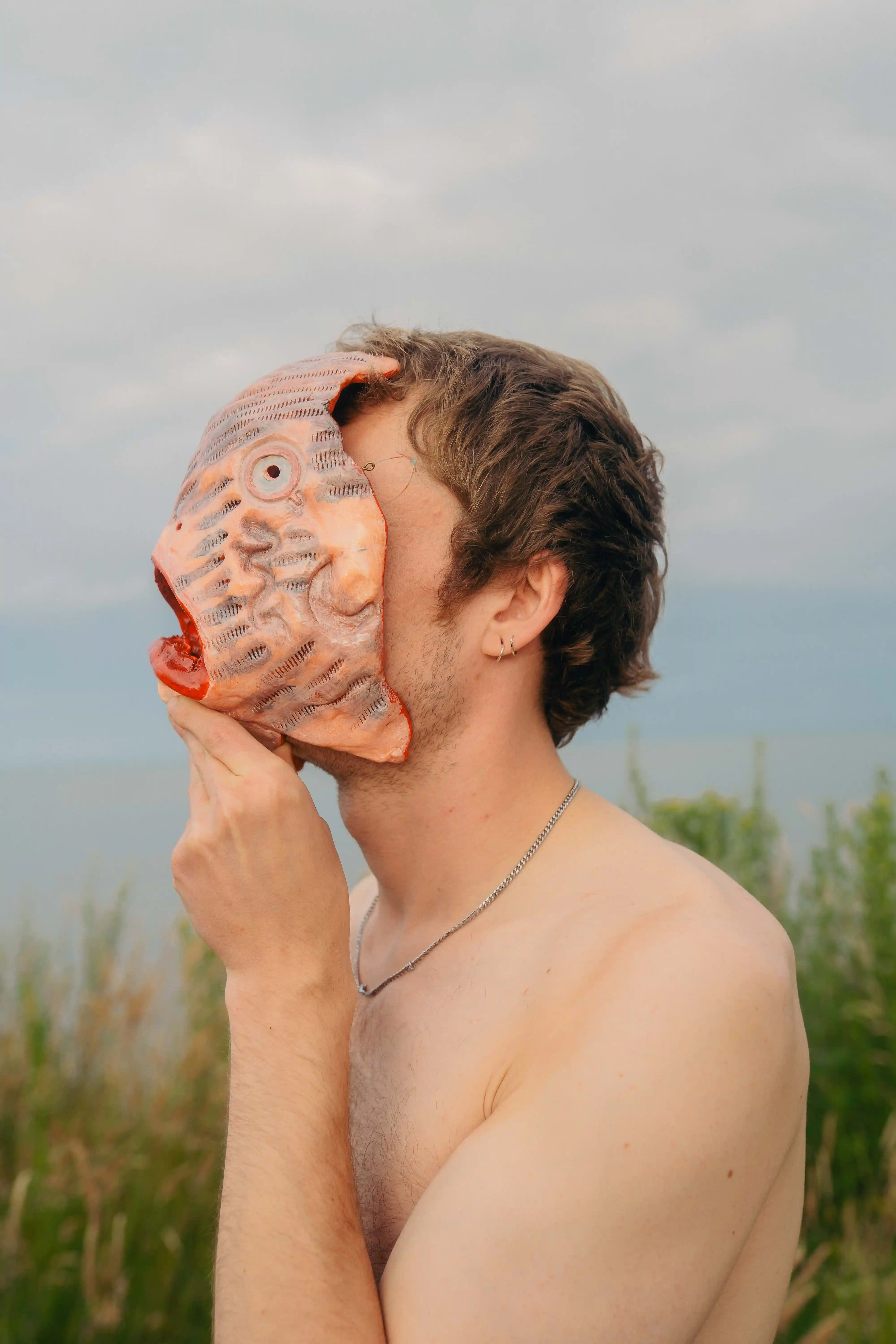 Portait of T.Evann with shell mask